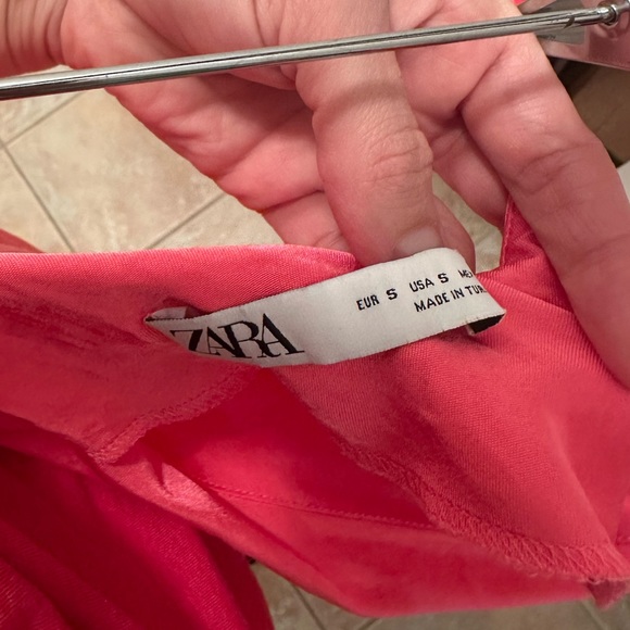 Zara bright pink midi slip dress sz small - Picture 3 of 3